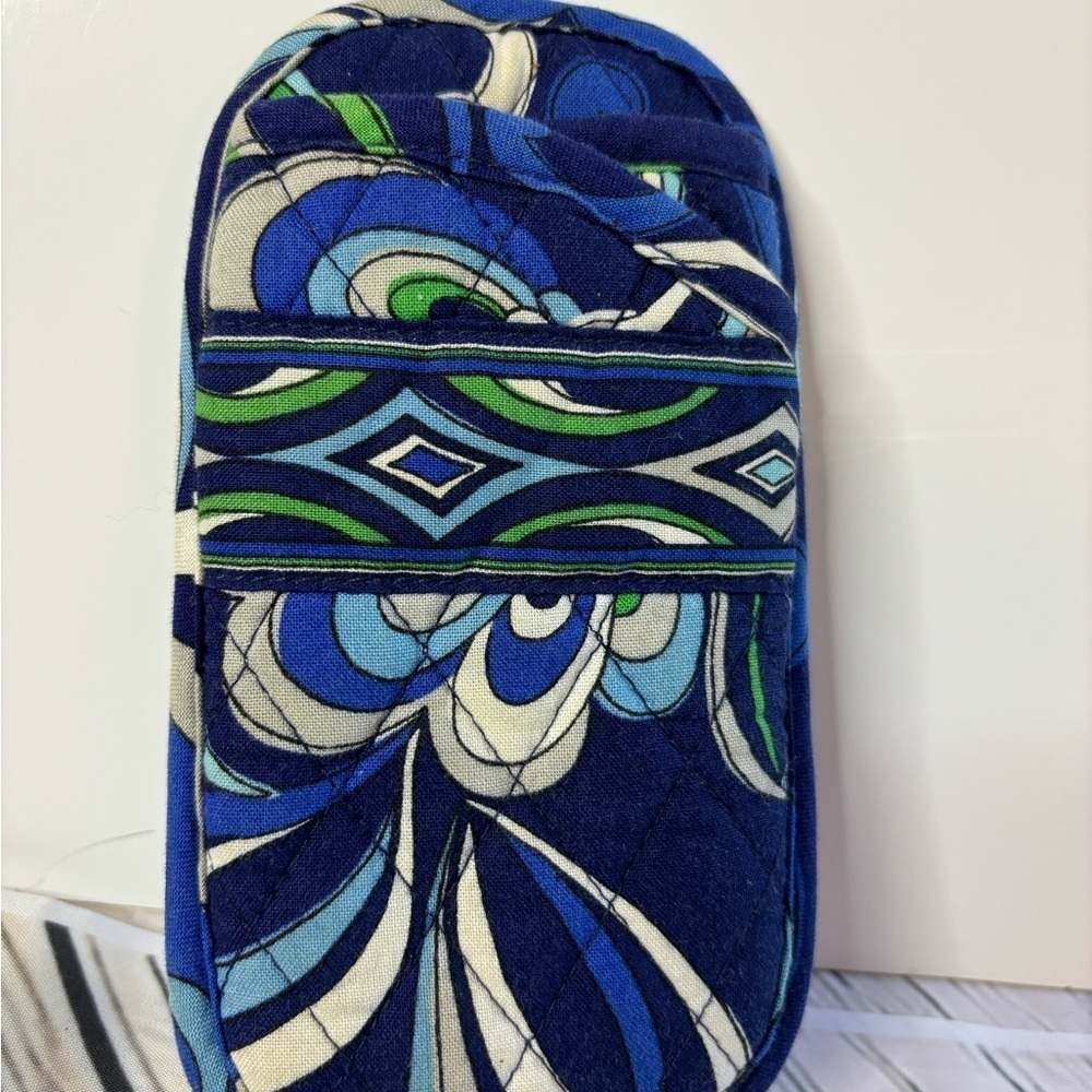 Vera Bradley Soft Padded Double Eyewear Case Blue Island Medallion